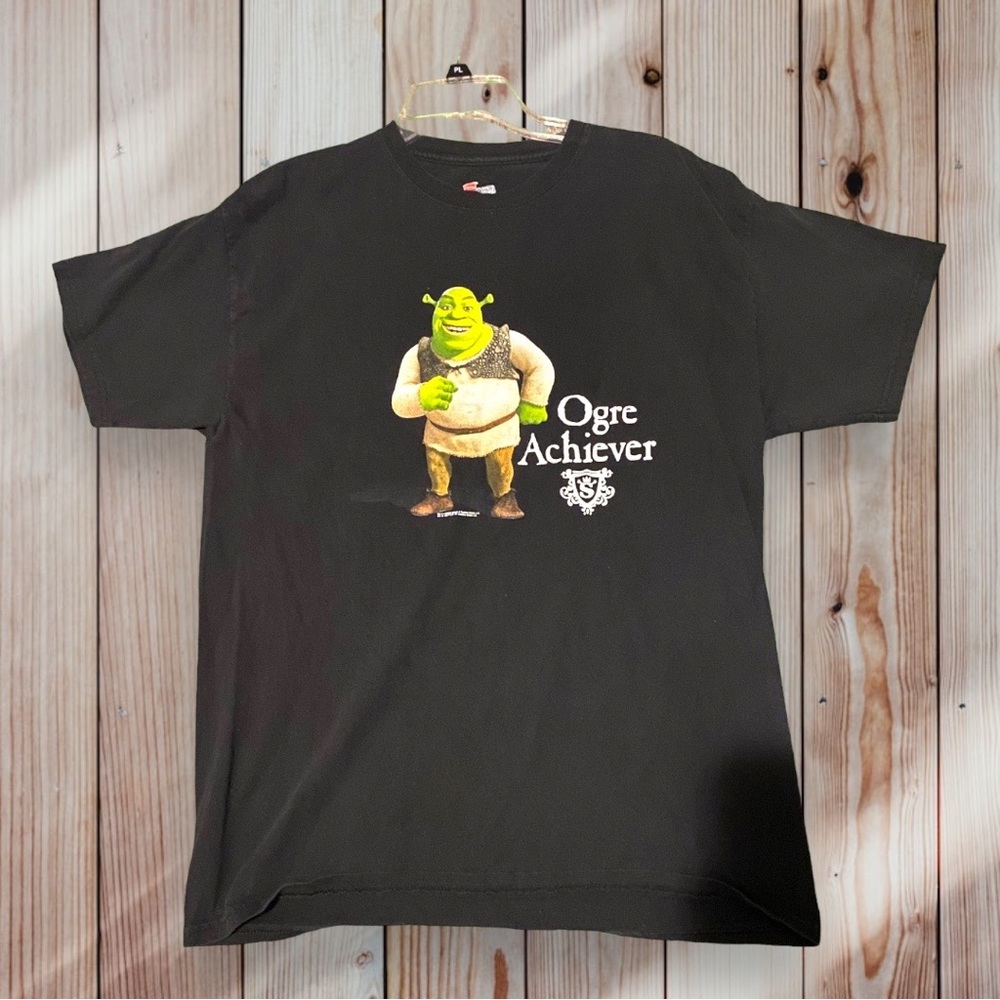 Shrek “Ogre Achiever” Tee Shirt Hanes Authentic Rare 2007 Y2K Size Large